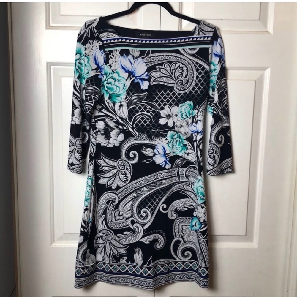 White House Black Market Floral Paisley Dress/Tunic Top